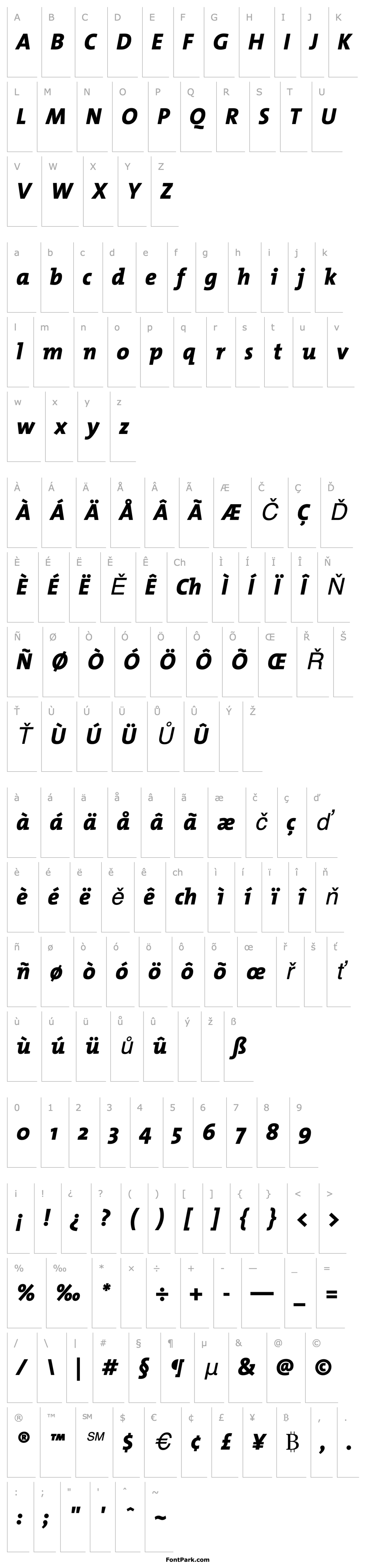 Overview TMixExtraBold-Italic