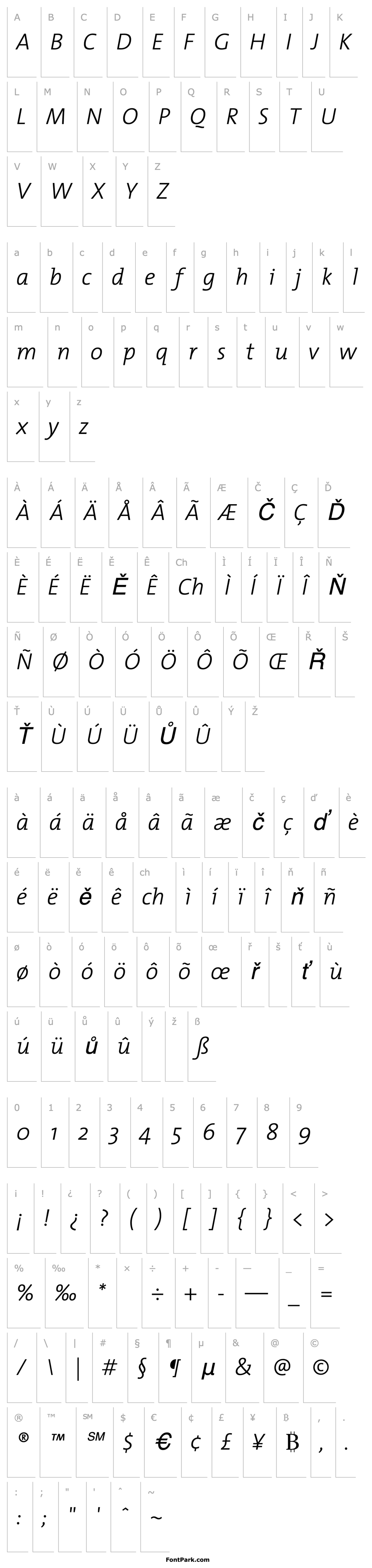 Overview TMixLight-Italic