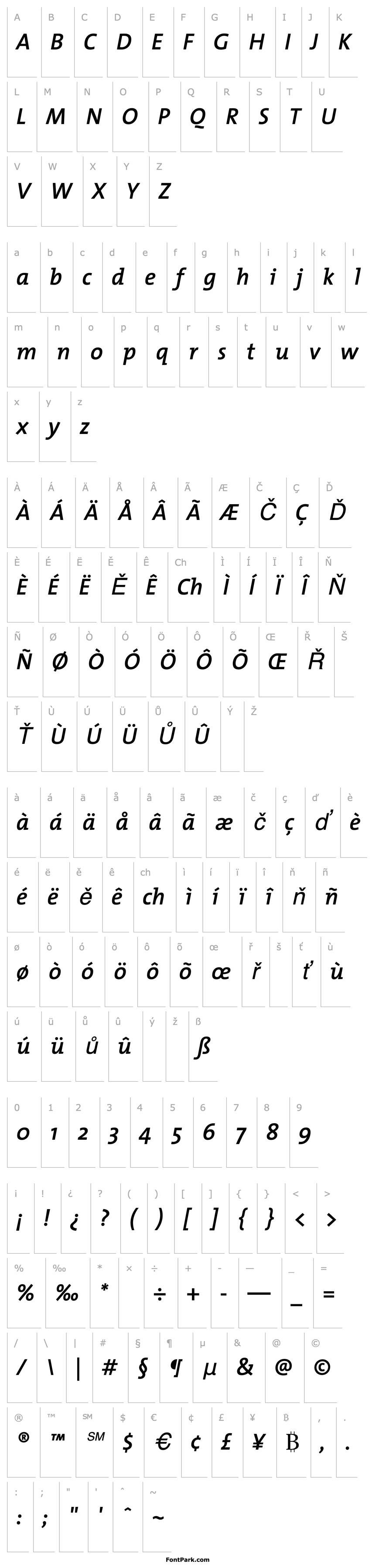 Overview TMixSemiBold-Italic