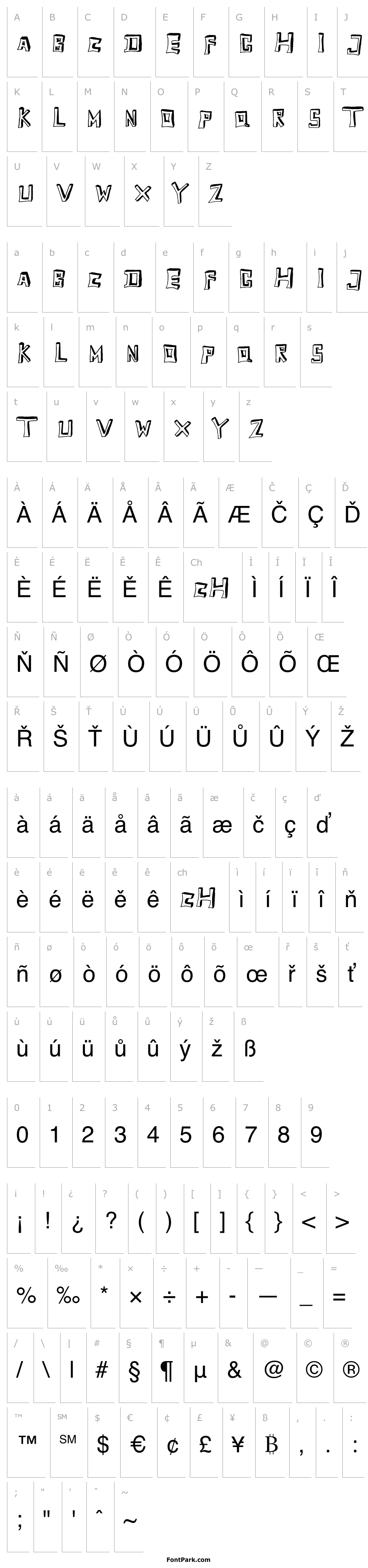 Přehled TobyFont-Emptyreduced