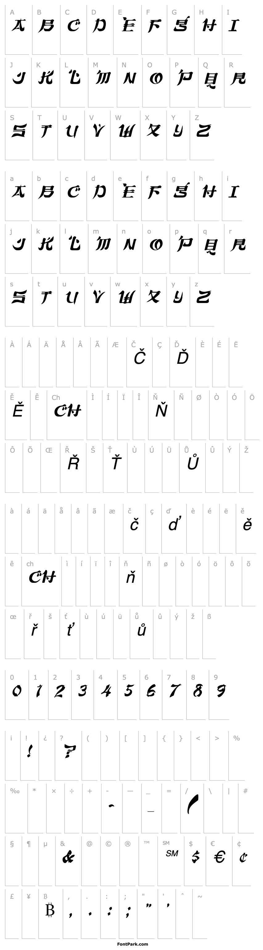 Overview TokyoCaps Italic