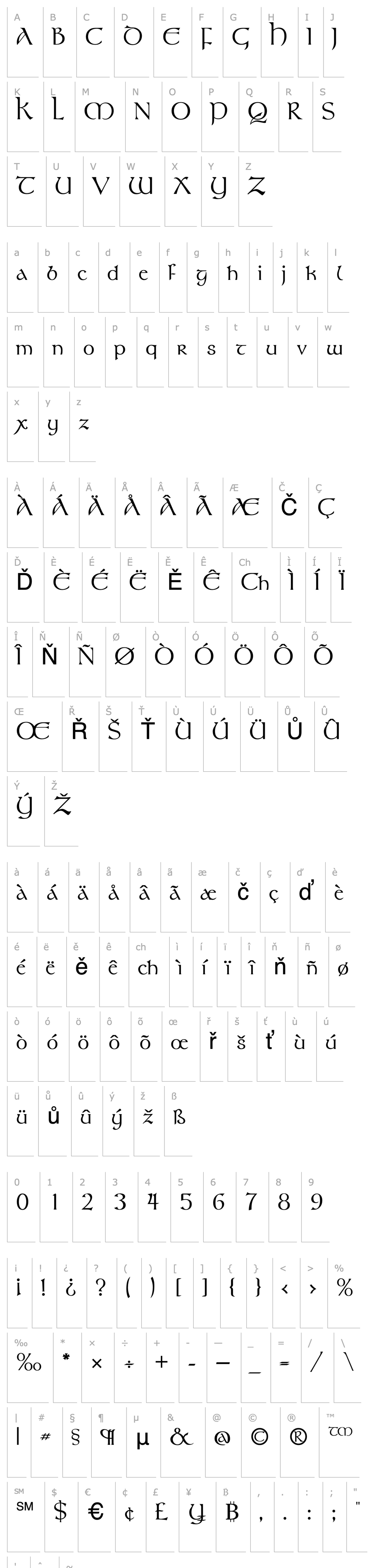 Overview Tolkien Regular