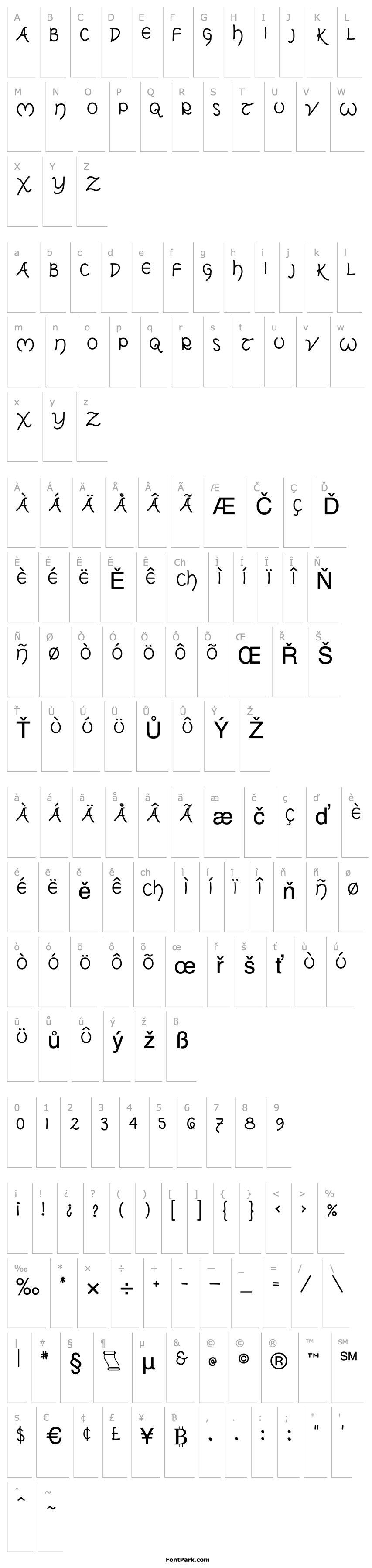 Přehled Tolkien Uncial MF