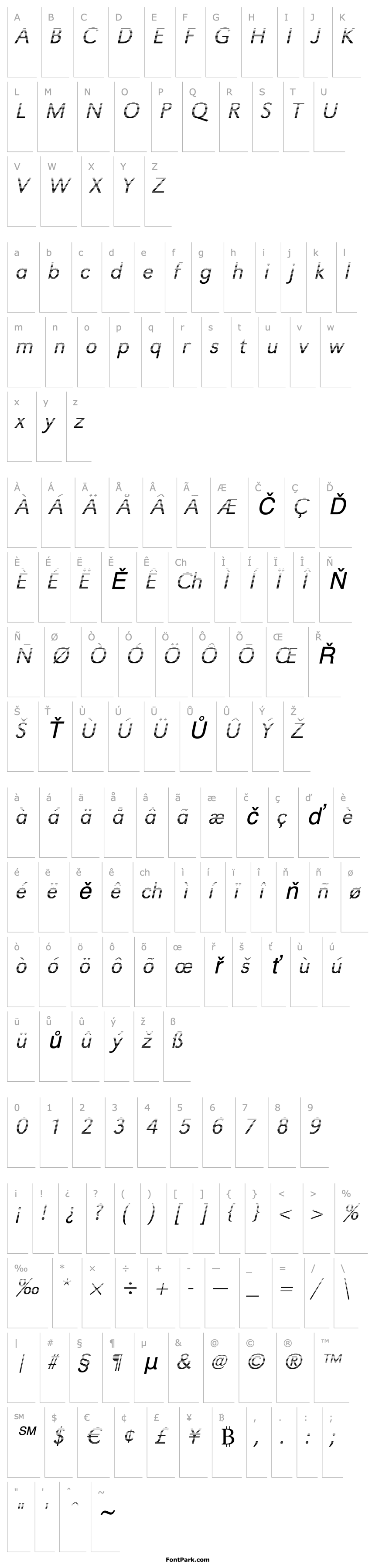 Přehled TomBeckerGradient-Light-Italic