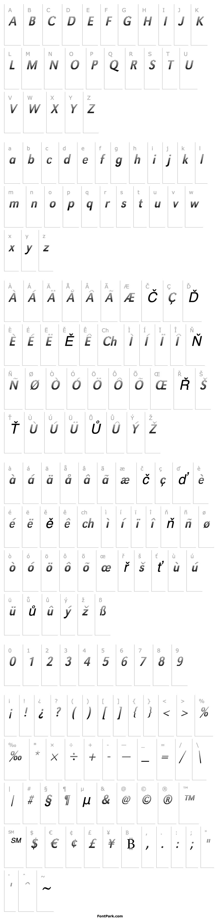 Overview TomBeckerGradientN-Italic