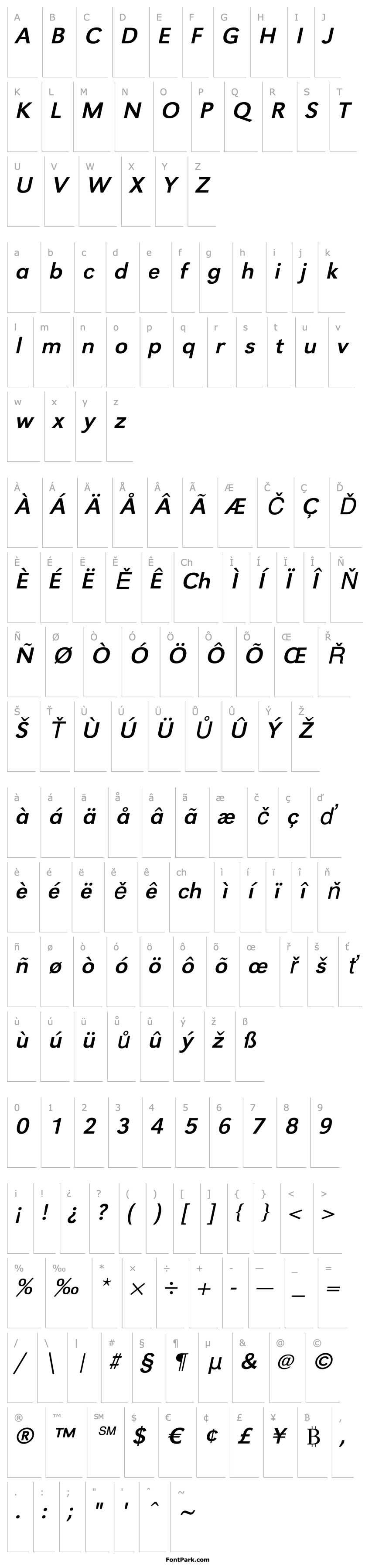 Přehled TomBeckerWide Italic