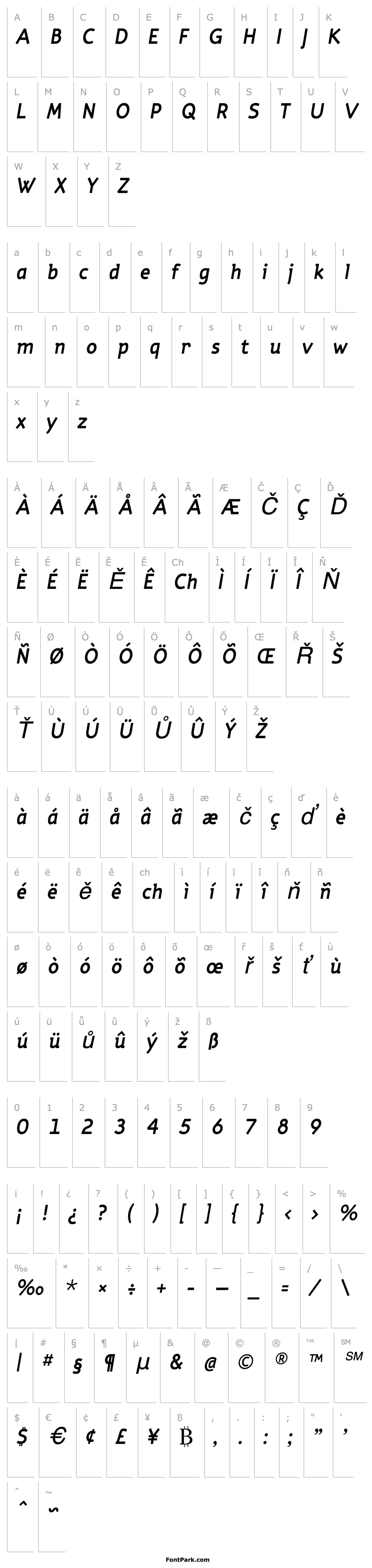 Přehled Torus-DemiItalic