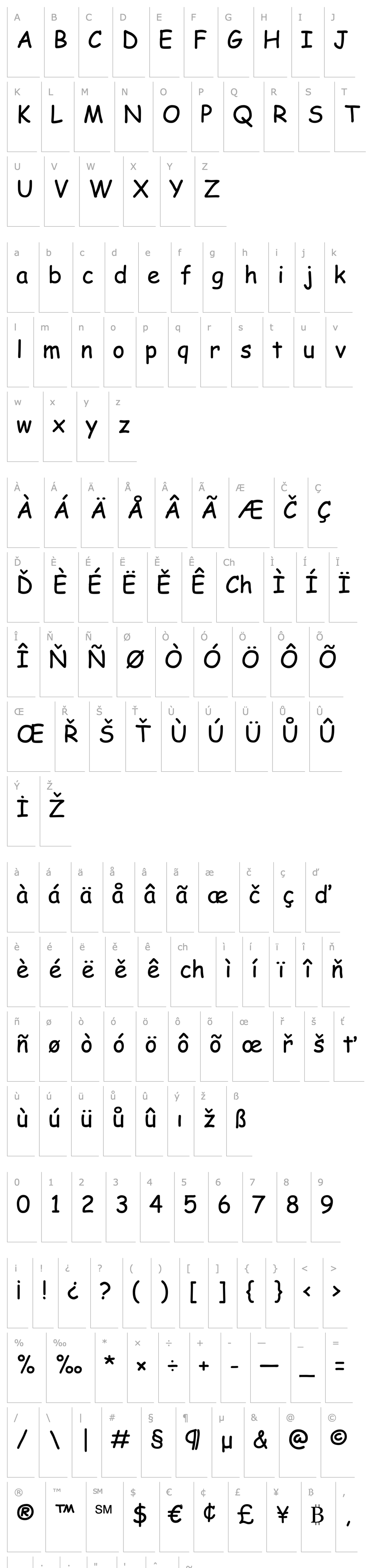 Overview TR Comic Sans MS