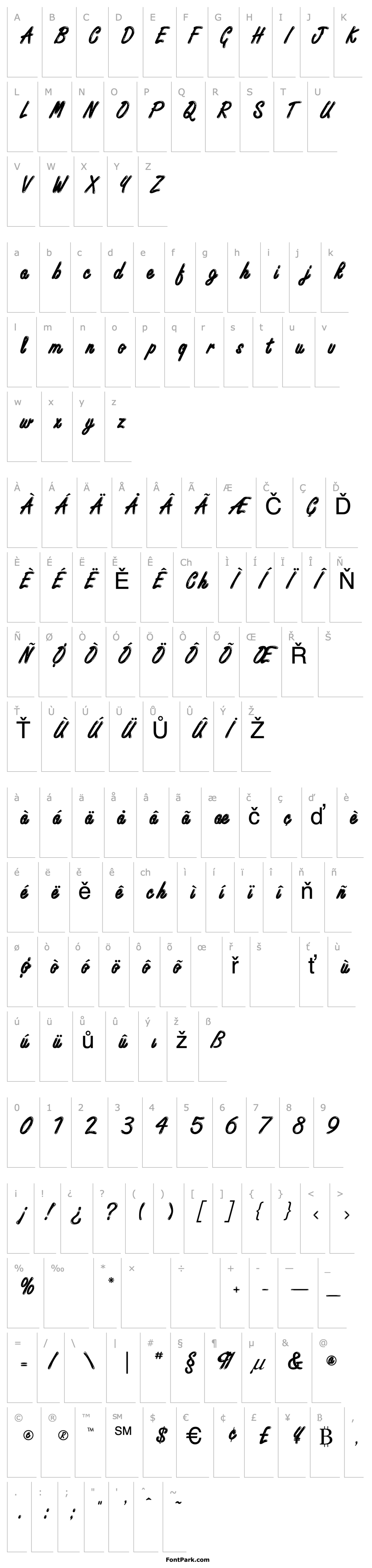 Přehled TR Freestyle Script  Bold