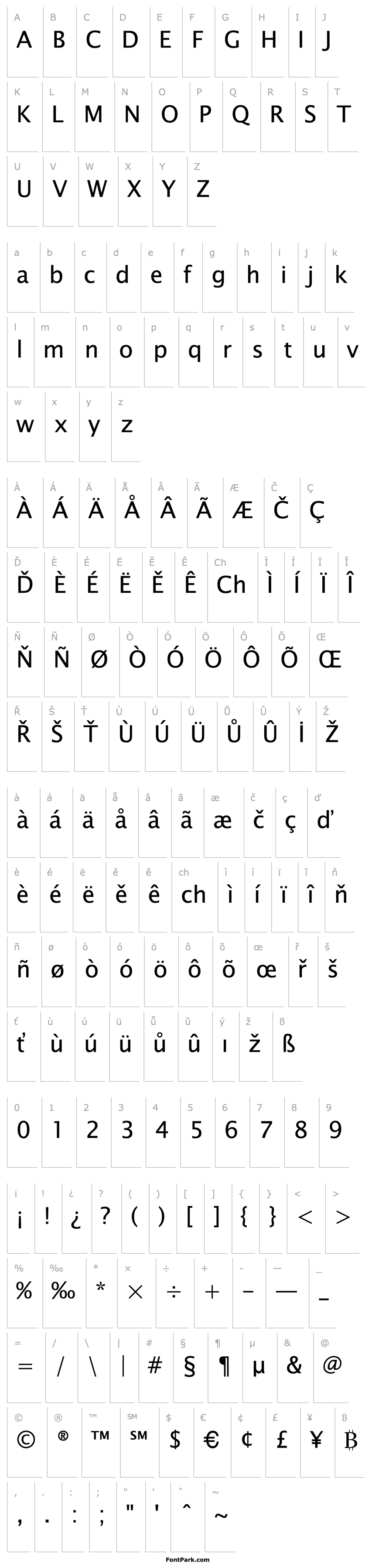 Overview TR Lucida Sans Unicode