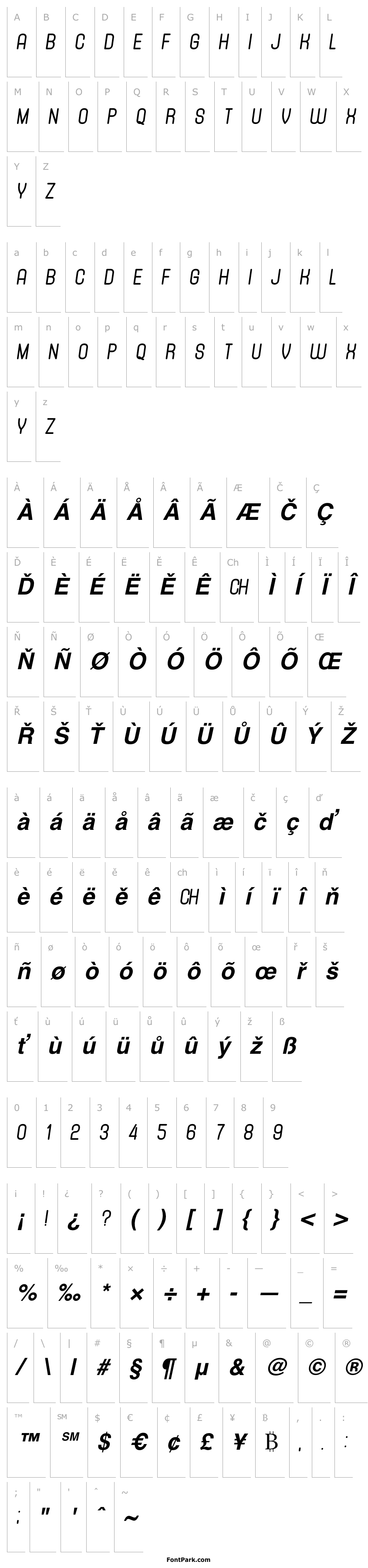 Overview Tracking Black Italic