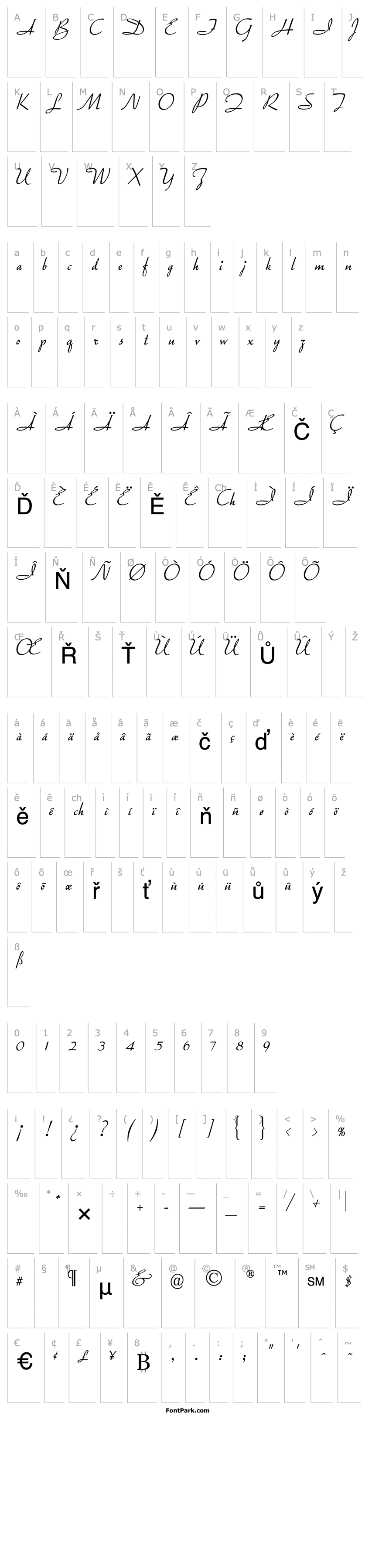 Přehled TraftonScript-Regular