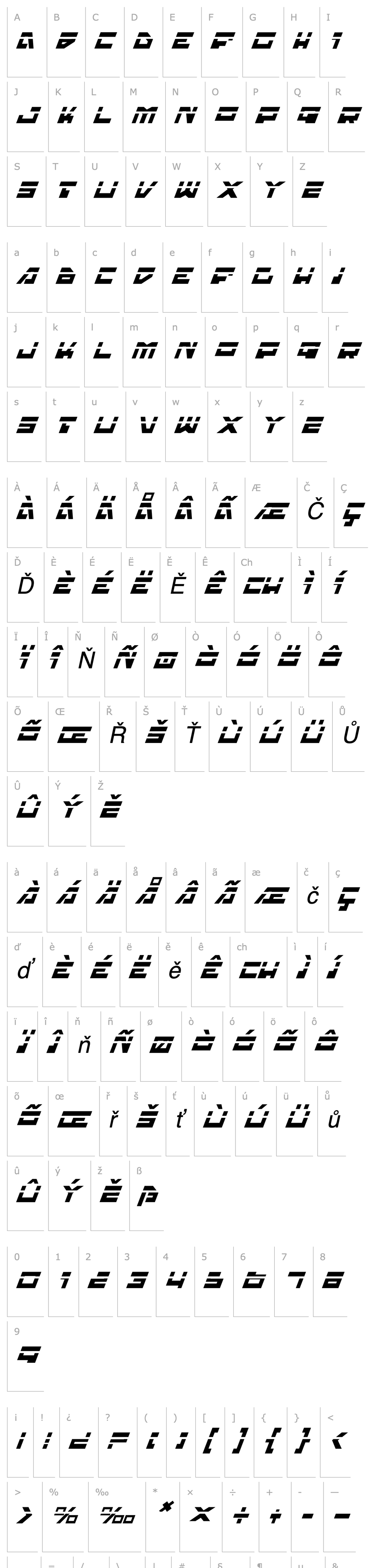 Overview Trajia Laser Italic