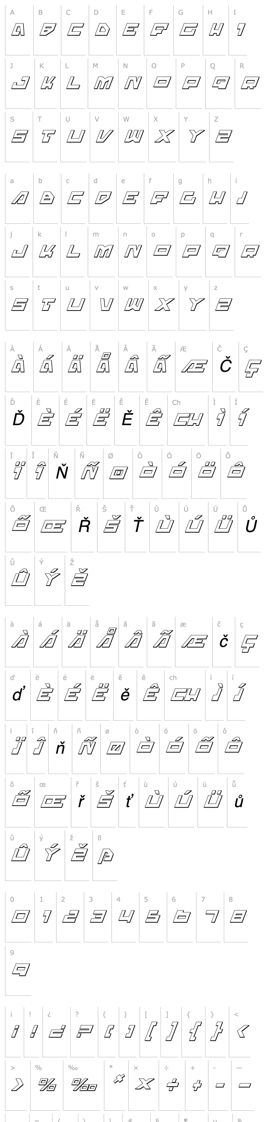 Přehled Trajia Shadow Italic