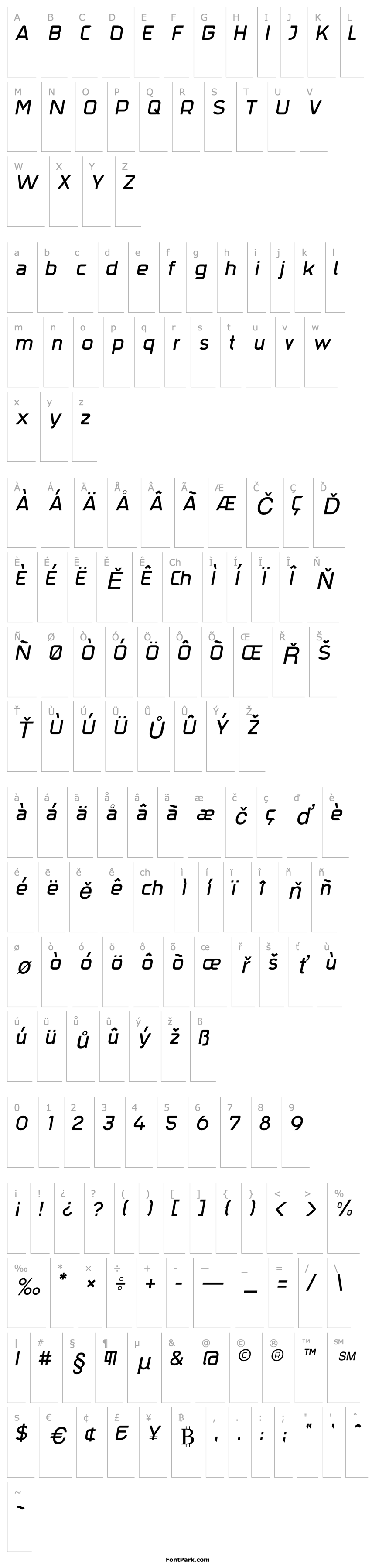 Overview Trak-Italic