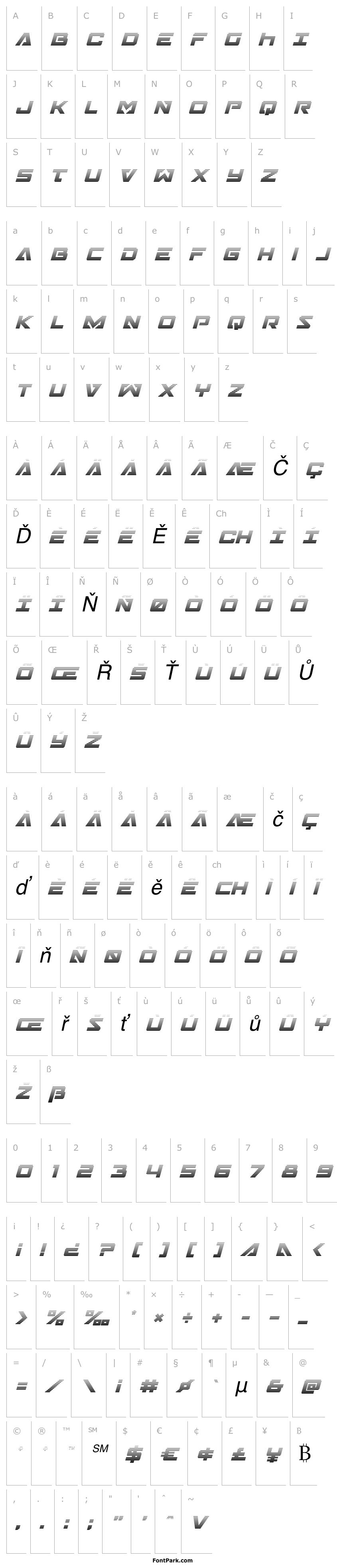 Přehled Trans-America Gradient Italic
