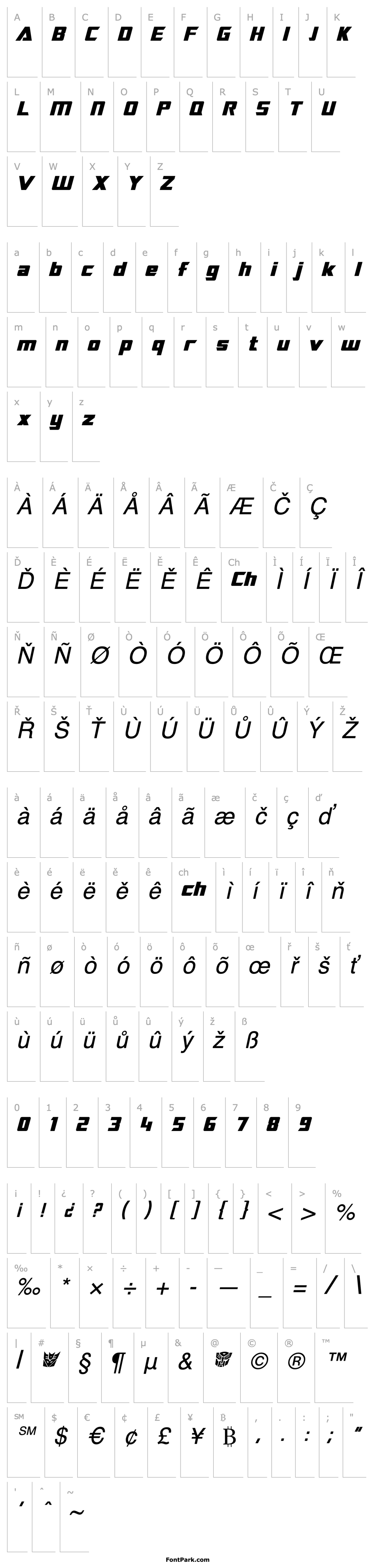 Přehled TransRobotics Italic