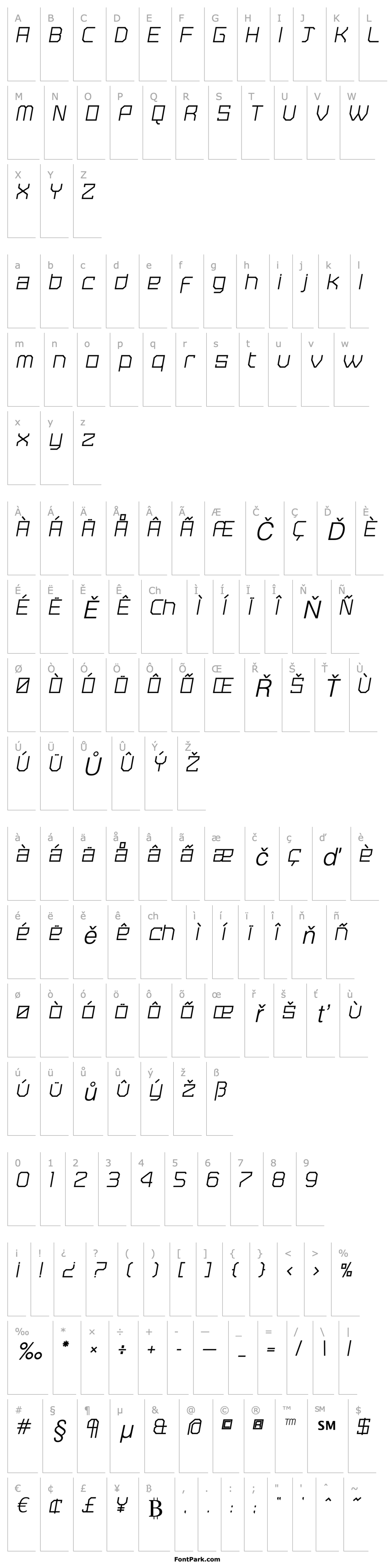 Overview Tremble-LightItalic