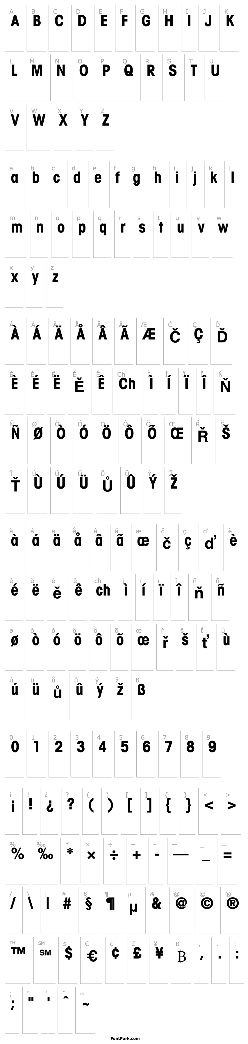 Overview Trendex Condensed SSi Bold Condensed