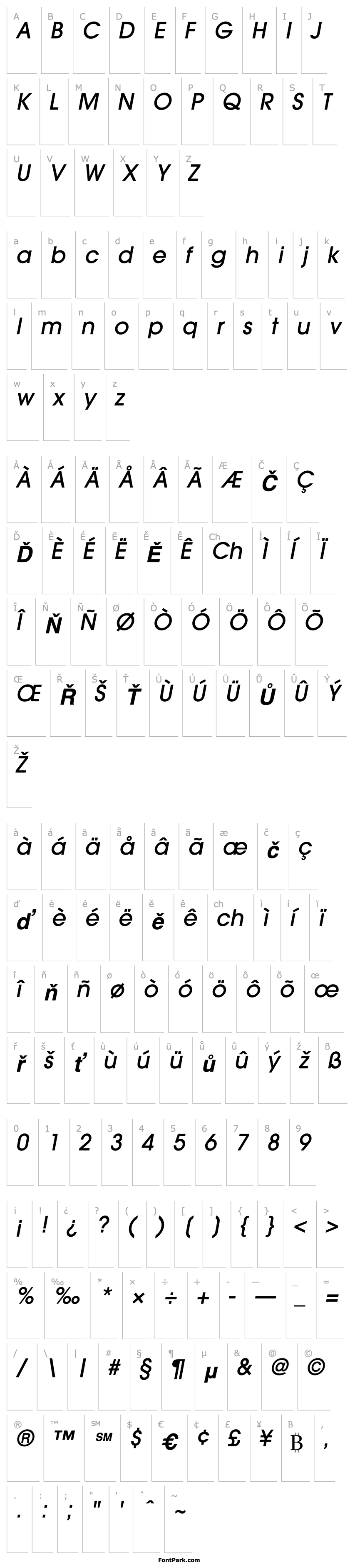 Overview Trendex Light SSi Medium Italic