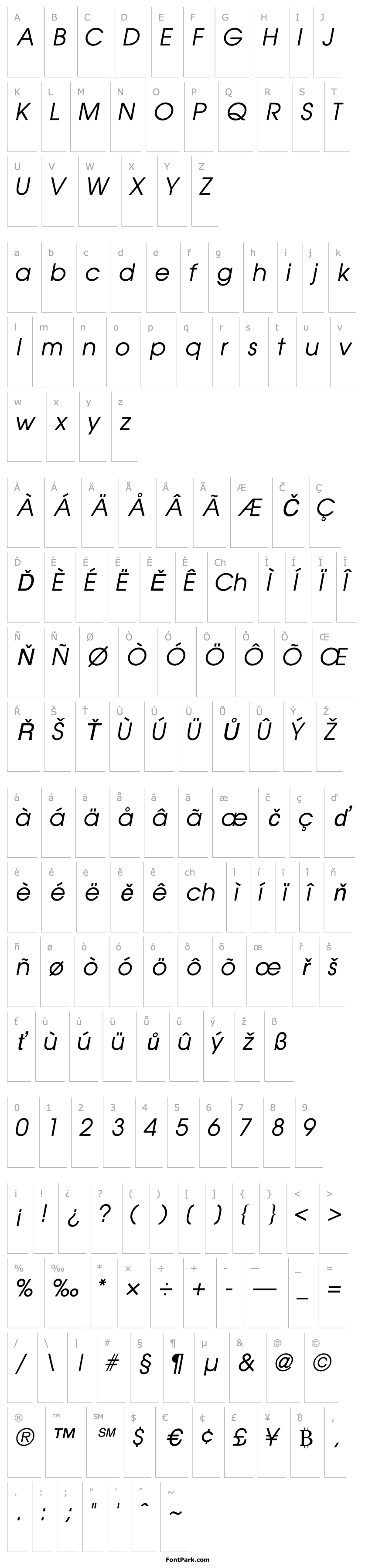 Overview TrendexSSK Italic