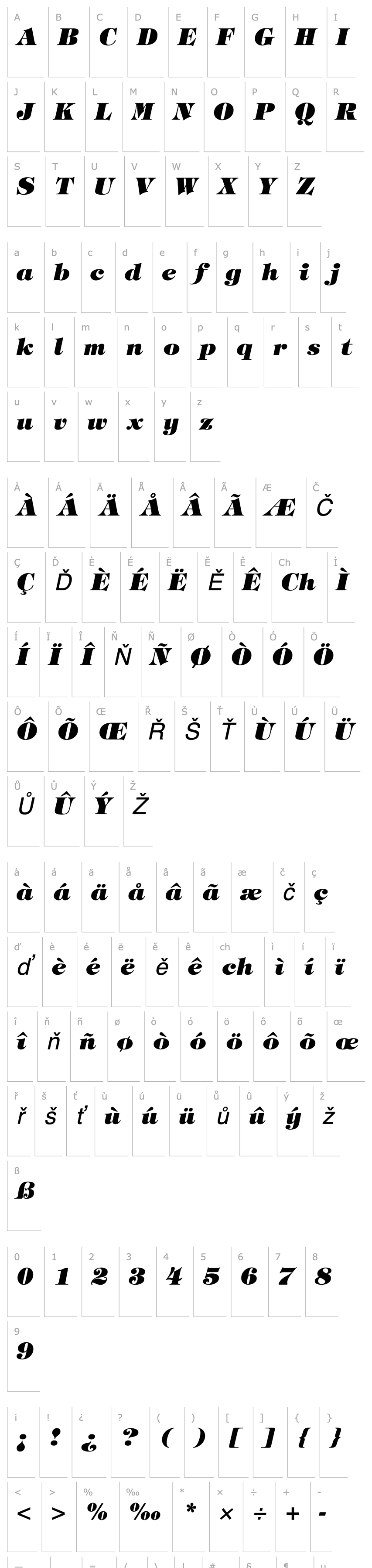 Overview Tringland Heavy Italic