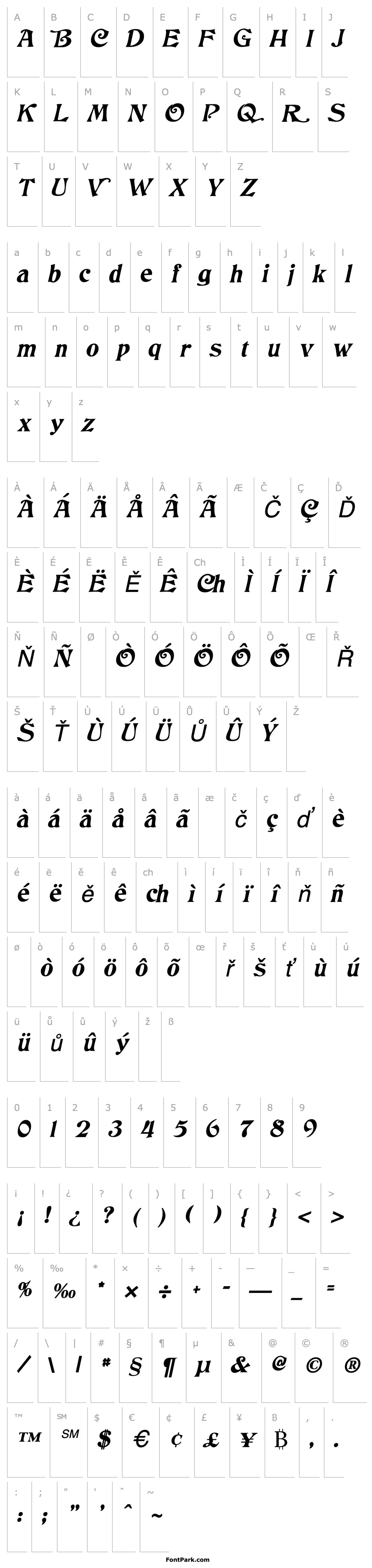 Overview Tringle Italic