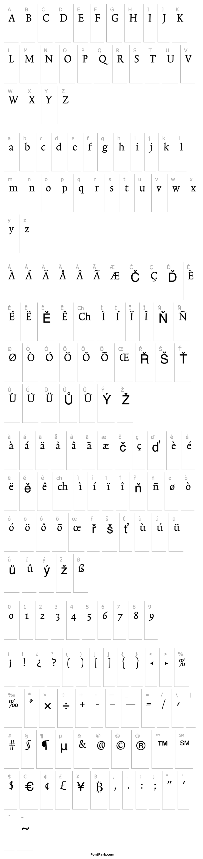 Overview TriniteNo1-RomanCondensed