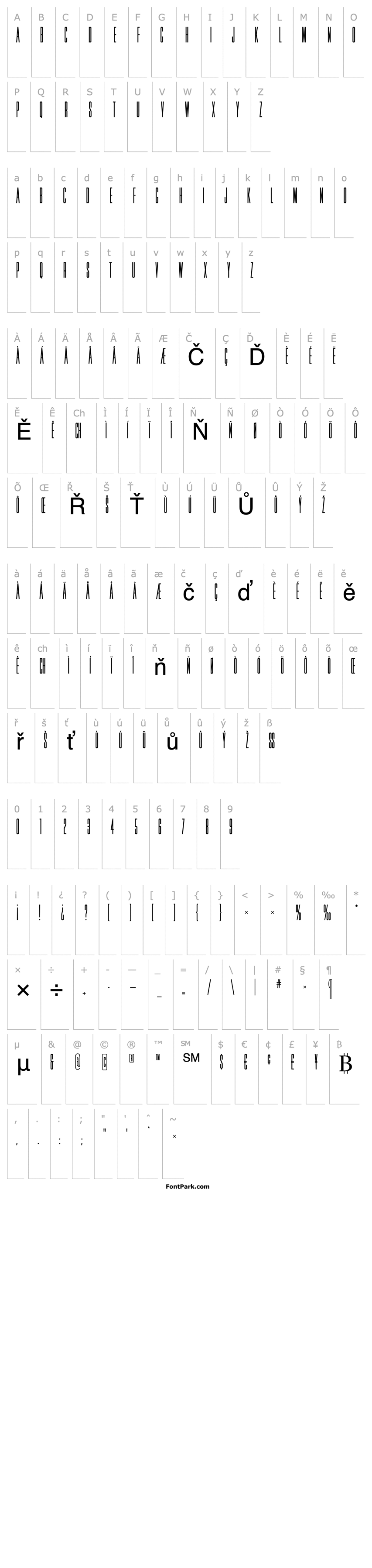 Overview TripleCondensedGothicRR Medium