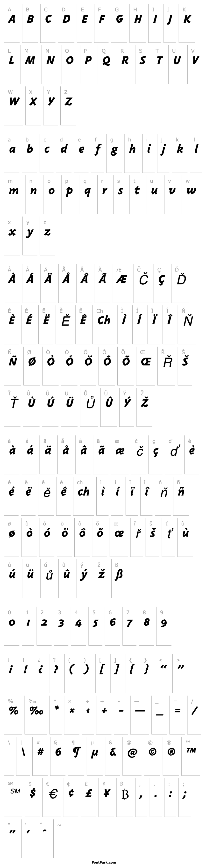 Overview TriplexItalicExtrabold