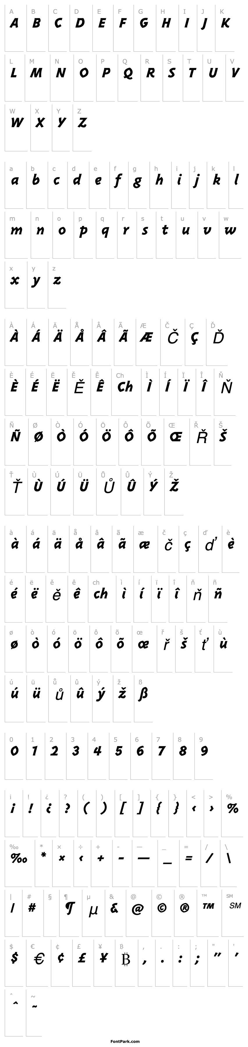 Overview TriplexItalicExtraboldLining