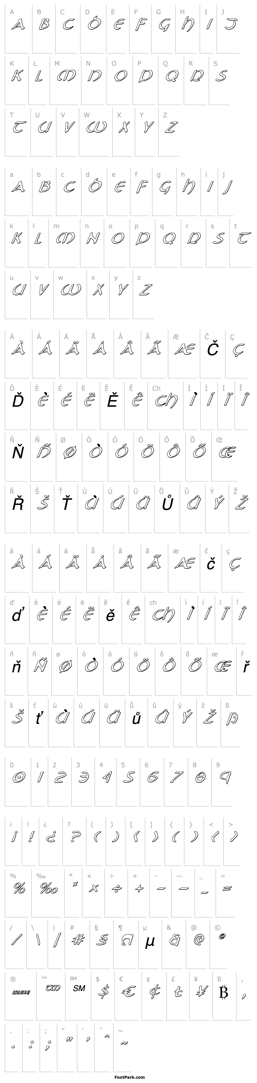 Overview Tristram Shadow Italic