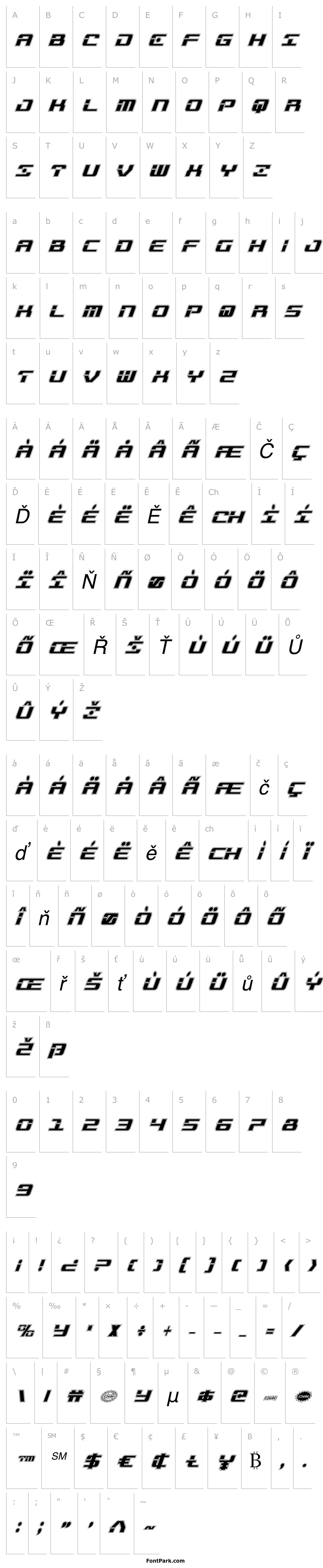Overview Troopers Academy Condensed Italic