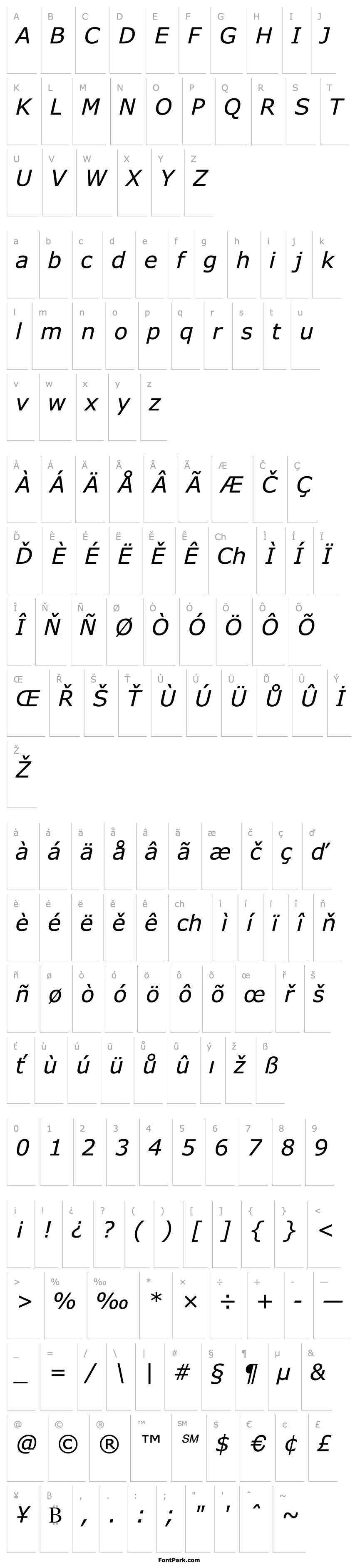 Overview TrSah Verdana  Italic