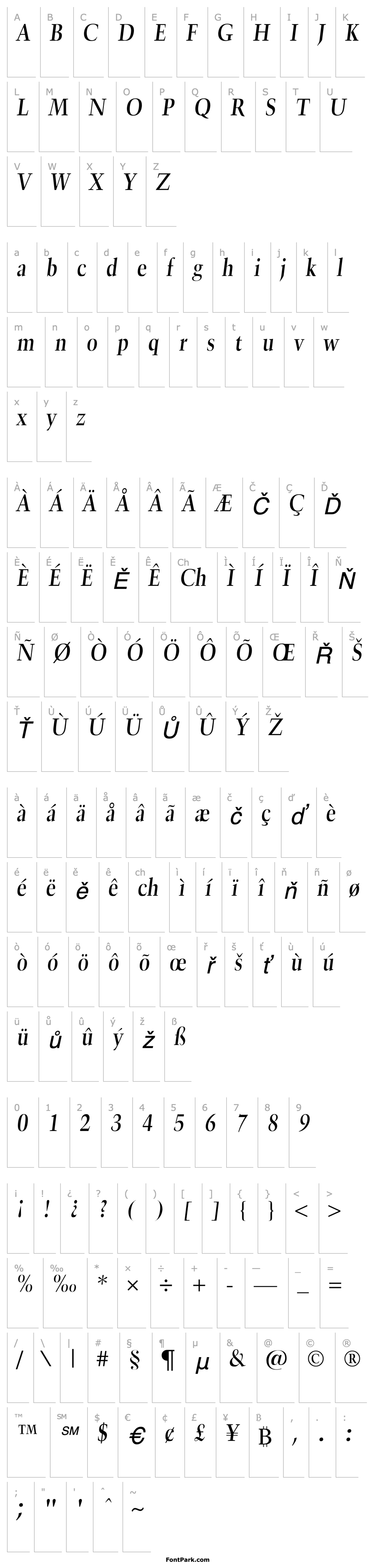 Overview TrumpetLite Italic