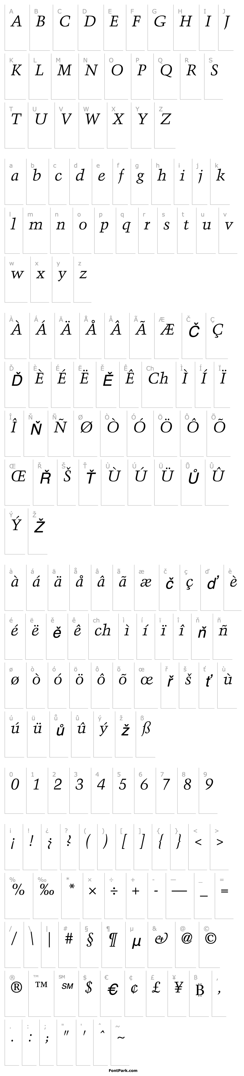 Overview TrumpMediaeval-Italic