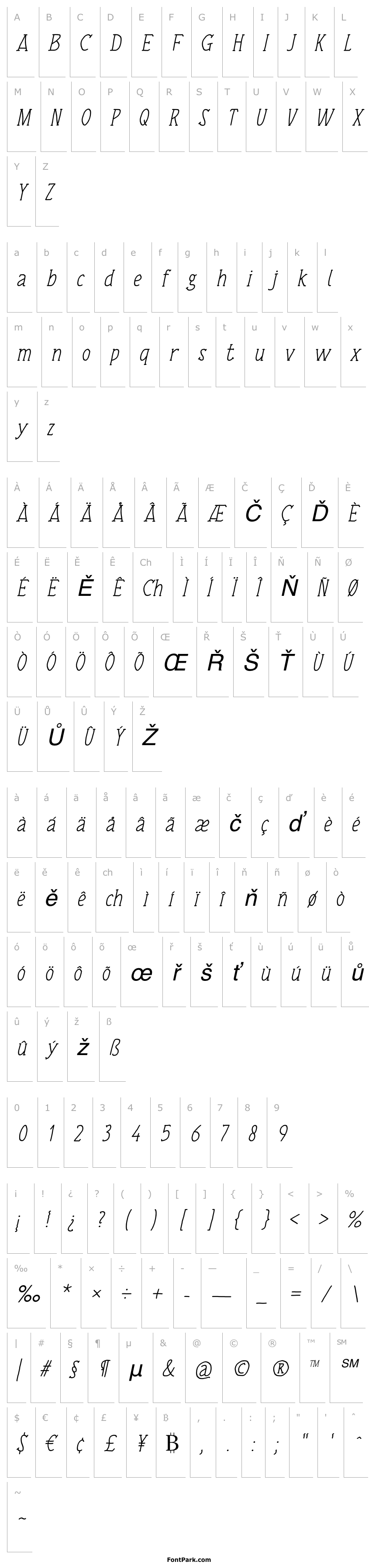 Overview Tulisan Tangan 74 Italic