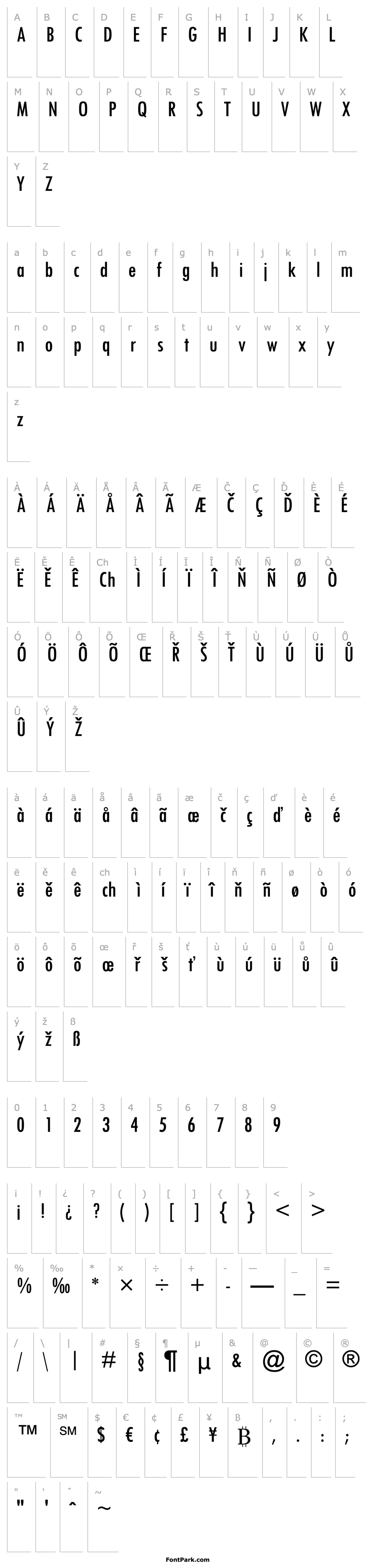 Overview Tw Cen MT Condensed