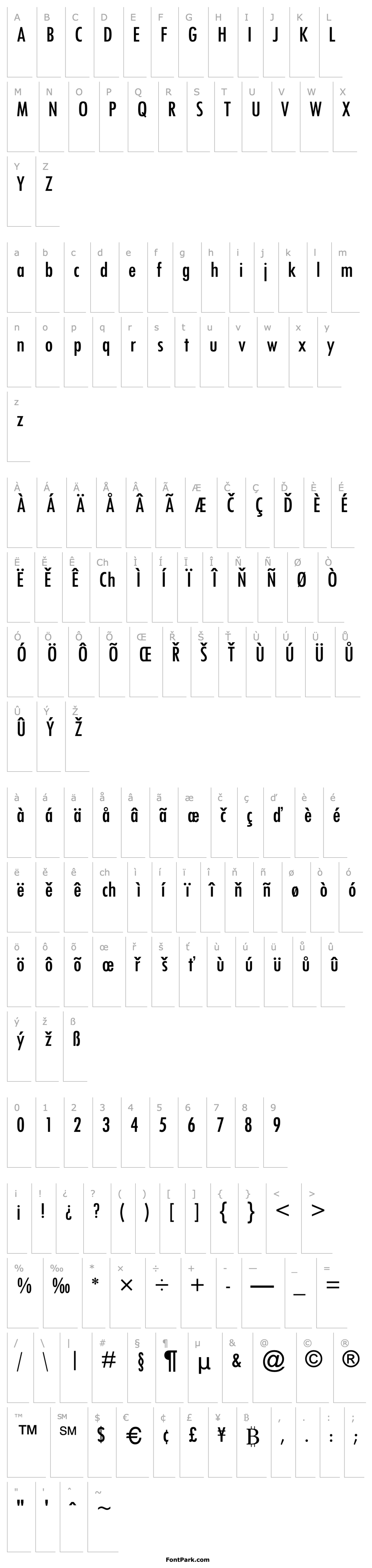 Overview Tw Cen MT Condensed Medium