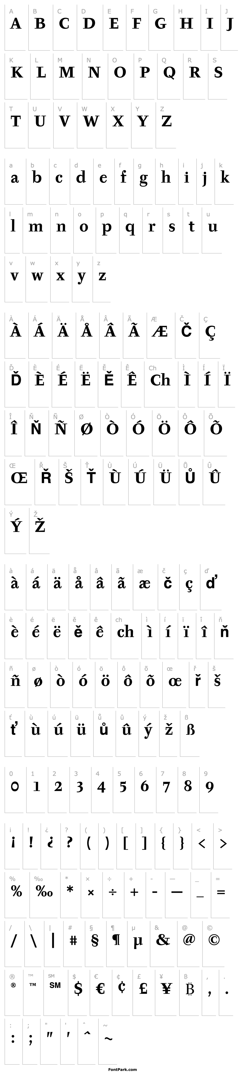 Přehled Tyfa ITC Bold