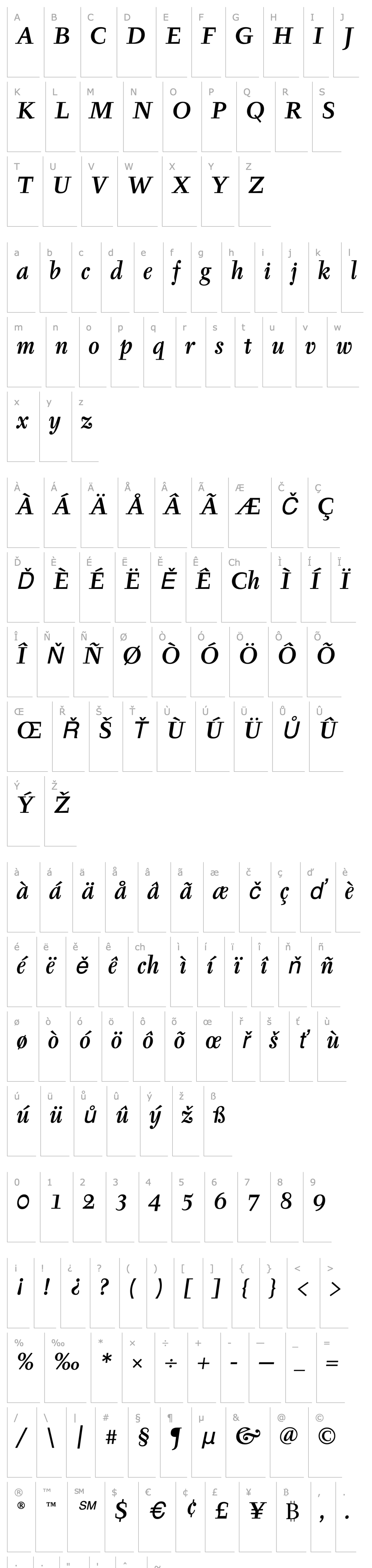 Overview TyfaITC-MediumItalic