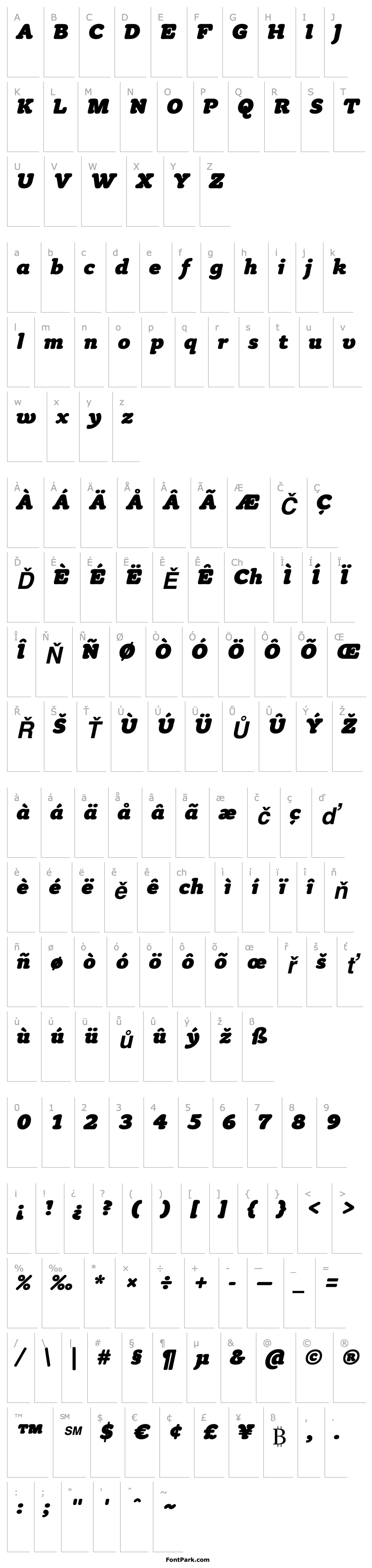 Overview TykeITCStd-BlackItalic