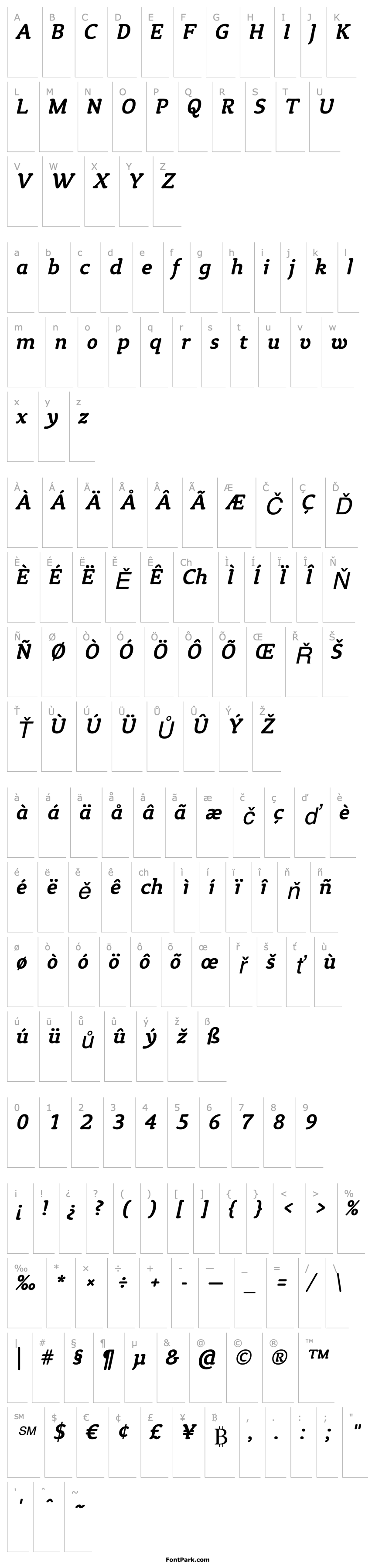 Přehled TykeITCStd-MediumItalic