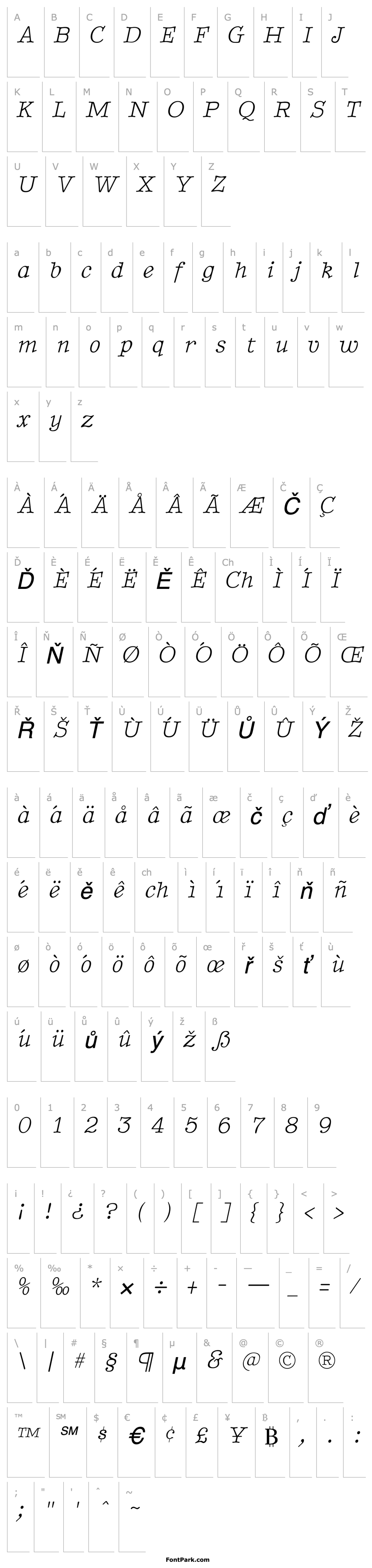 Overview TypenradItalic