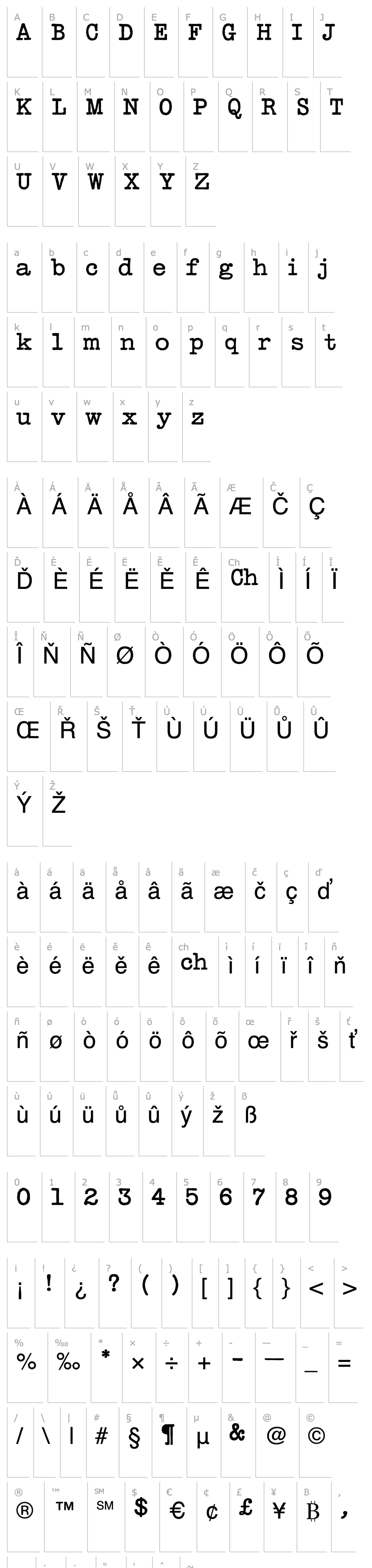 Přehled Typewriter-Display