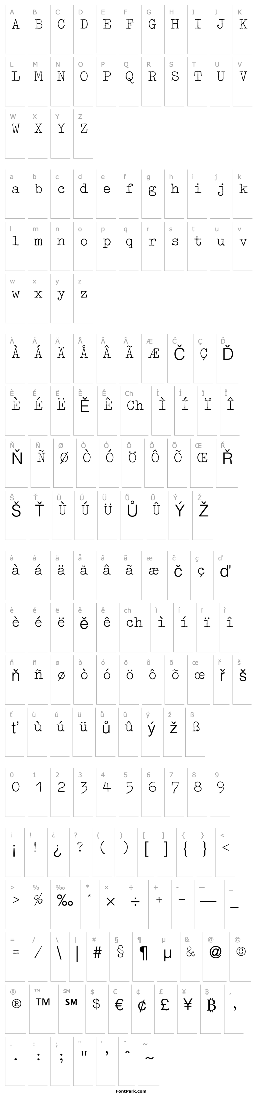 Overview Typewriter-ExtraLight