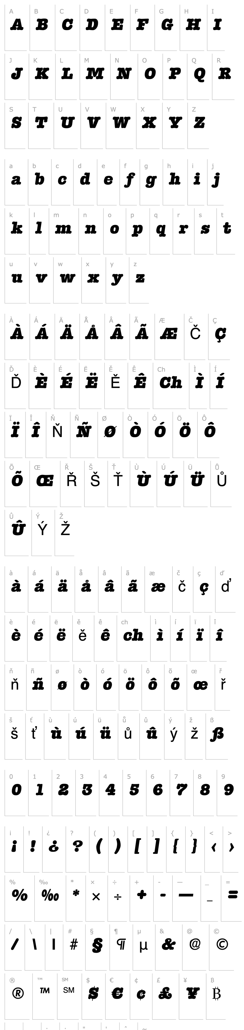 Overview Typewriter-HeavyIta