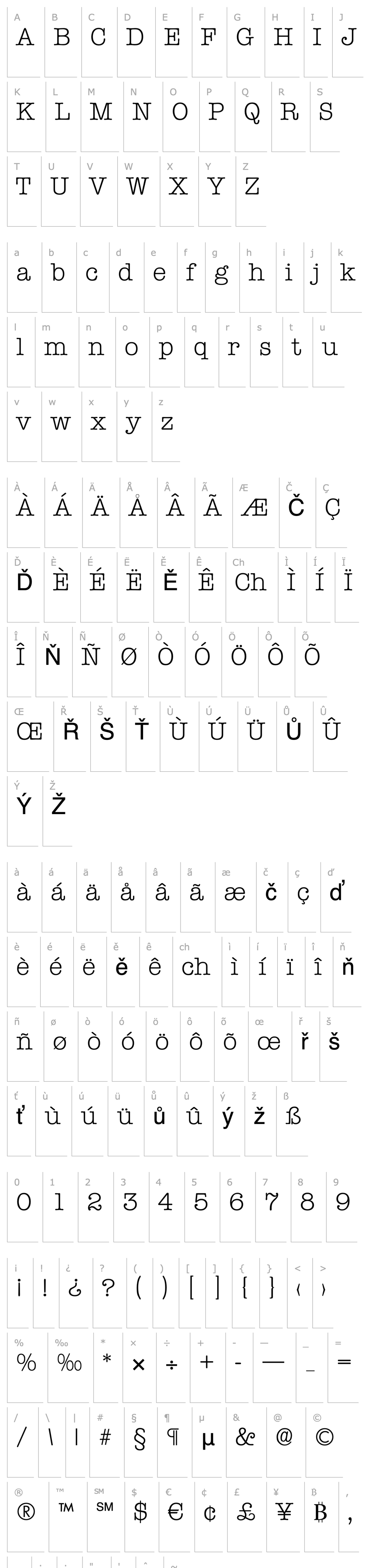 Overview Typewriter-Light