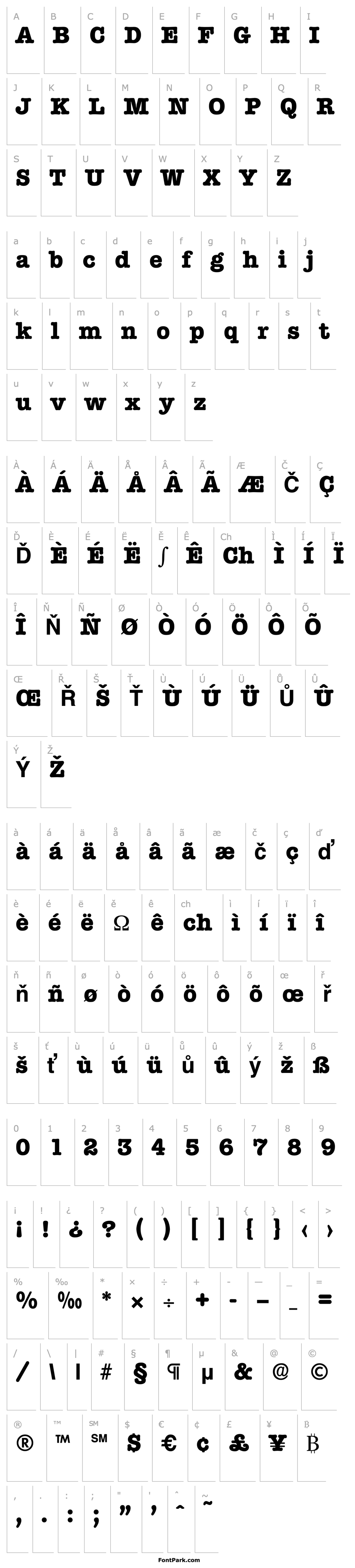 Přehled Typewriter-Serial-ExtraBold-Regular