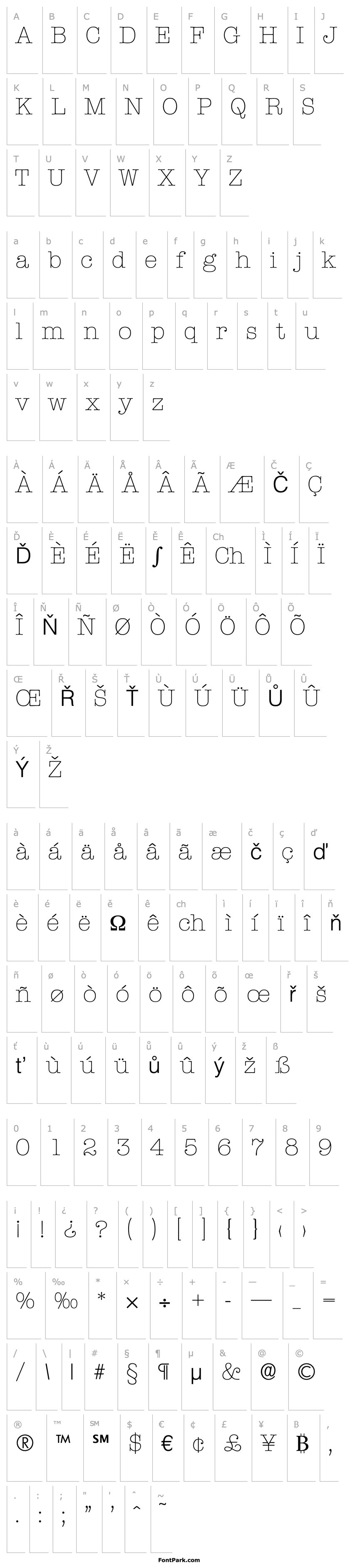 Overview Typewriter-Serial-ExtraLight-Regular